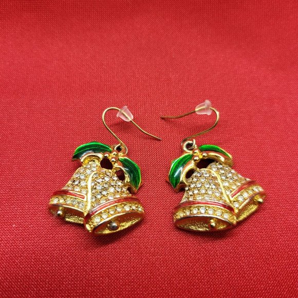 Christmas Bell Dangling Earrings - Picture 4 of 12